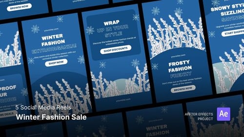 Social Media Reels - Winter Fashion Sale After Effects Template