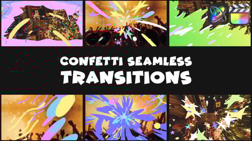 Dynamic Confetti Cartoon Flash FX Transitions Pack