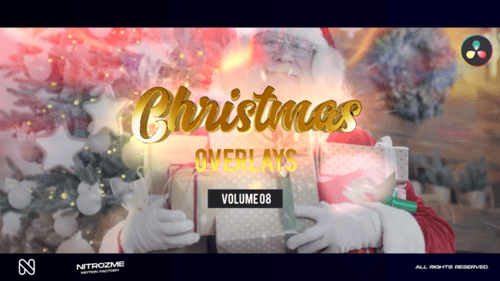 Superposiciones navideñas vol. 08 para DaVinci Resolve
