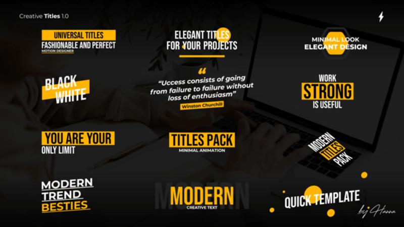 Creative Titles - PP, Titles ft. name titles & name - Envato