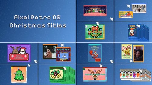 Pixel Retro OS Christmas Titles