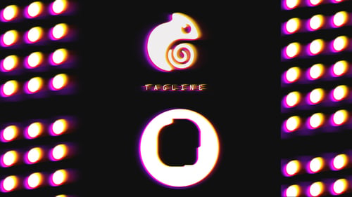 Energetic Glitch Neon Digital Logo Reveal