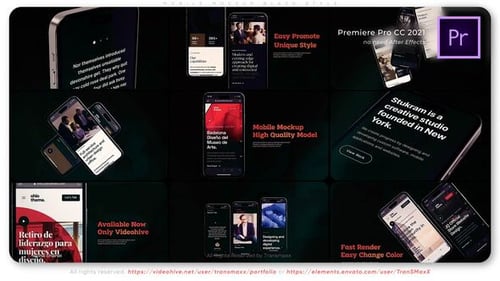 Mobile Mockup Black Style
