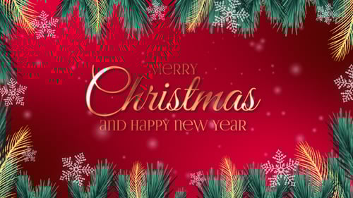 Elegant Christmas and New Year Holiday Greeting Animation