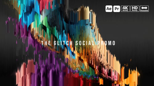 Glitch Social Promo - Digital Distortion Social Media Promo Animation Template