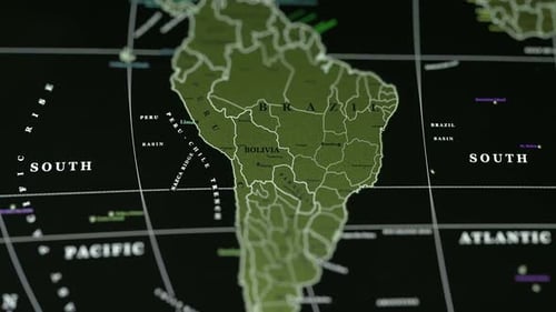 Brasilien auf der physischen Weltkarte