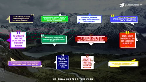 Animated Quote Title Cards for Dynamic Text Displays