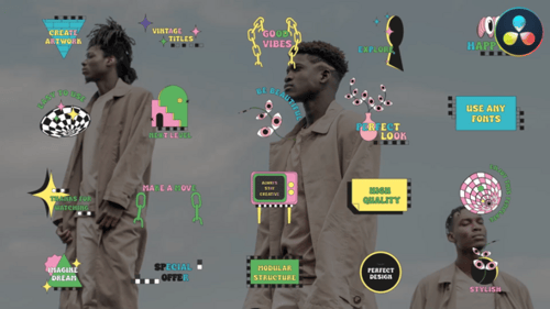 Vibrant Retro Animated Title Graphics