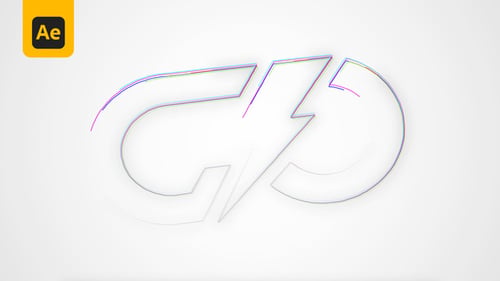 Dynamic Line Art Logo Reveal with Gradient Fill
