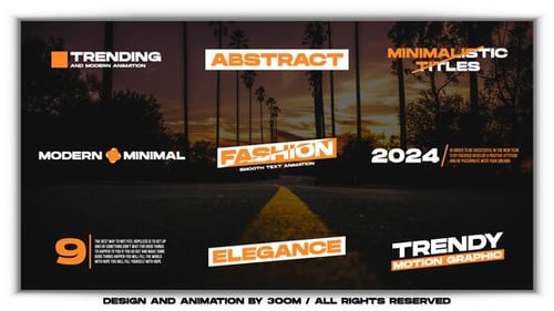 Dynamic Modern Minimal Animated Title Pack