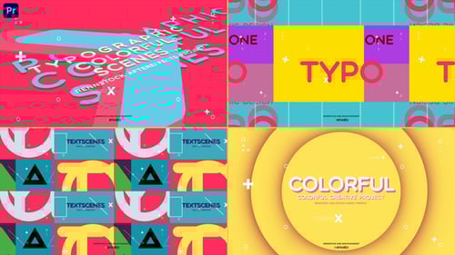 Minimal Colorful Typo Intro