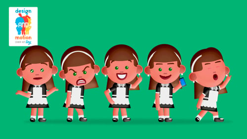 Cartoon Maid Character Animation Pack with Diverse Actions and Loops