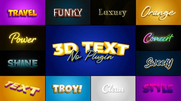 Dynamic 3D Text Animations for Modern Titles, Titles ft. 3d animated ...