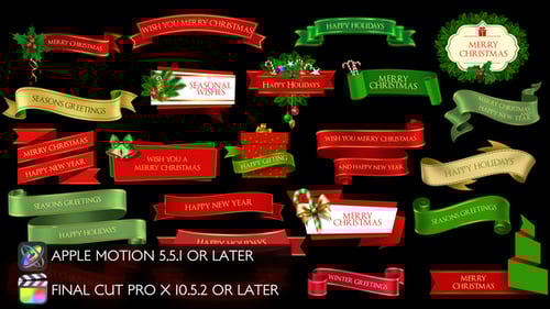 Animated Festive Christmas Banners and Lower Thirds