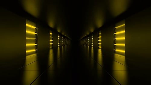 Yellow Tunnel Background 4K