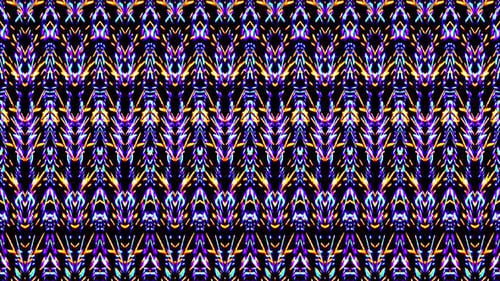 Dynamic Geometric Pattern with Shimmering Neon Lights