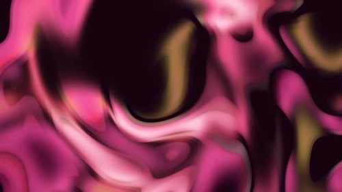 Abstract Fluid Pink And Gold Swirls Animated Background