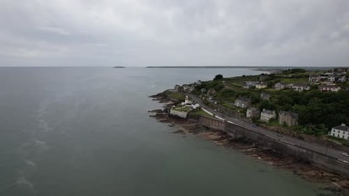 Vue aérienne par Drone du phare de Youghal, comté de Cork, Irlande