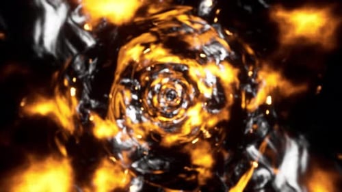 Abstract Fiery Vortex Tunnel Background Animation