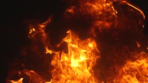 Burning Flames of Magma Molted Stone