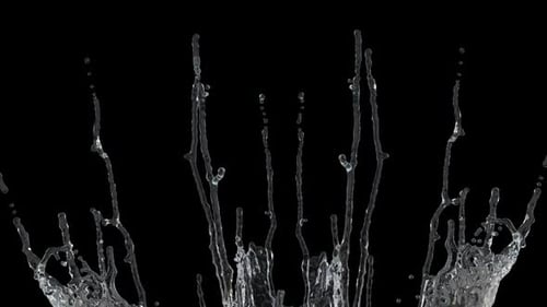 Realistic Water Splash Transparent Element Reveal