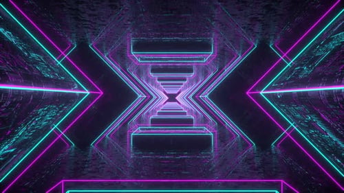 Neon Cyber Tunnel