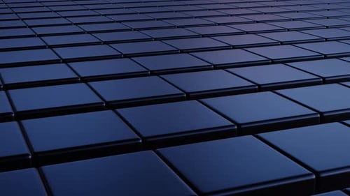 Forward Moving Black Squares Way Animation on Dark Background