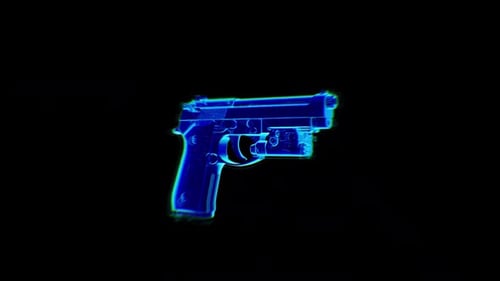 Baretta M9 Hologramm Schleife Rotation