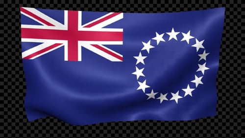 Cook Islands National Flag Waving Loop