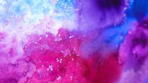 Artistic Abstract Watercolor Paint Blend with Glitter
