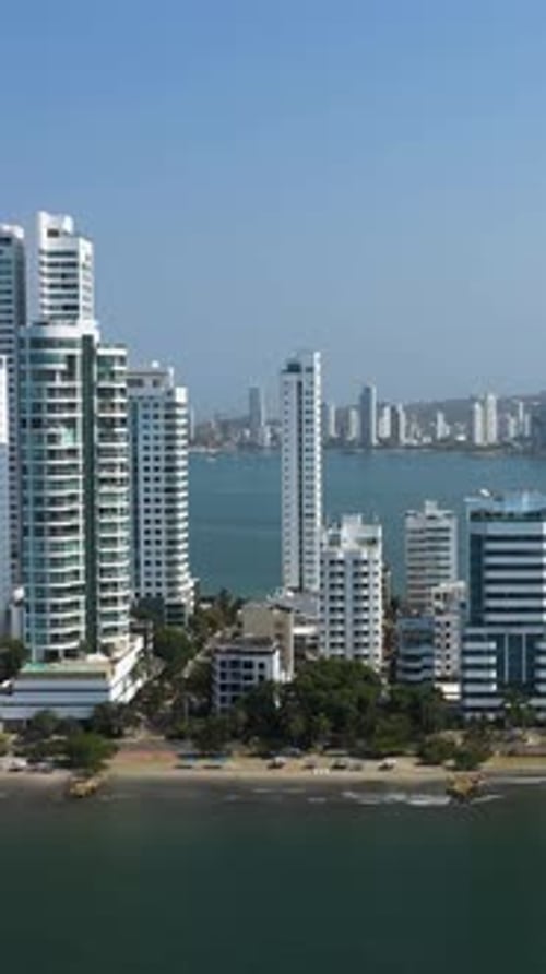 The Cartagena Colombia Aerial Vertical View