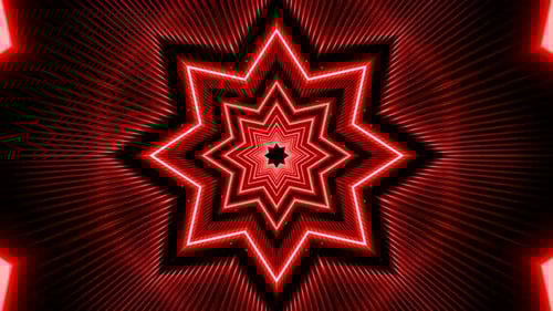 VJ Red Abstract Tunnel 4K