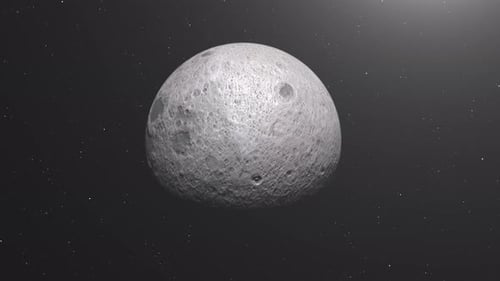 Moon Zoom In Deep Space