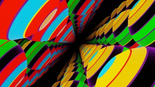 Esferas cintilantes coloridas de fundo abstrato VJ Loops