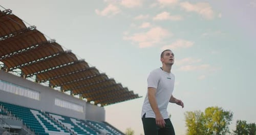 Hispanic Soccer Player Heading the Ball. Soccer Football Player Making Header. Soccer Football