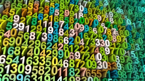 Dynamic 3D Numbers Field Loop for Data Visualizations