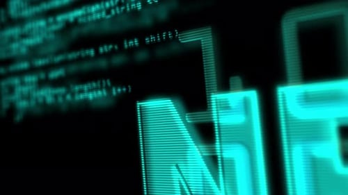 Futuristic NFT Crypto Art Digital Data Animation