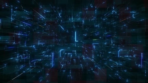 Futuristic Digital Grid Network Animated Background