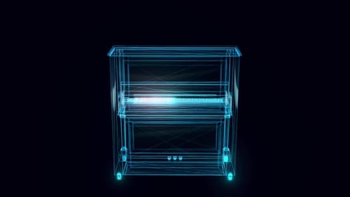 German Piano Hologram Rotating Hd