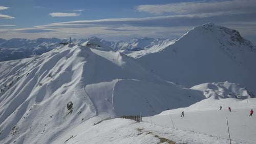 People skiing on a ski slope