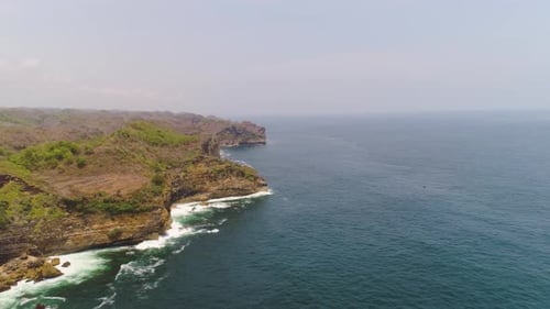 Rocky Coast with Ocean Surf