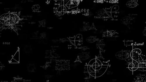 Animated Mathematical Equations Background for Science and Education