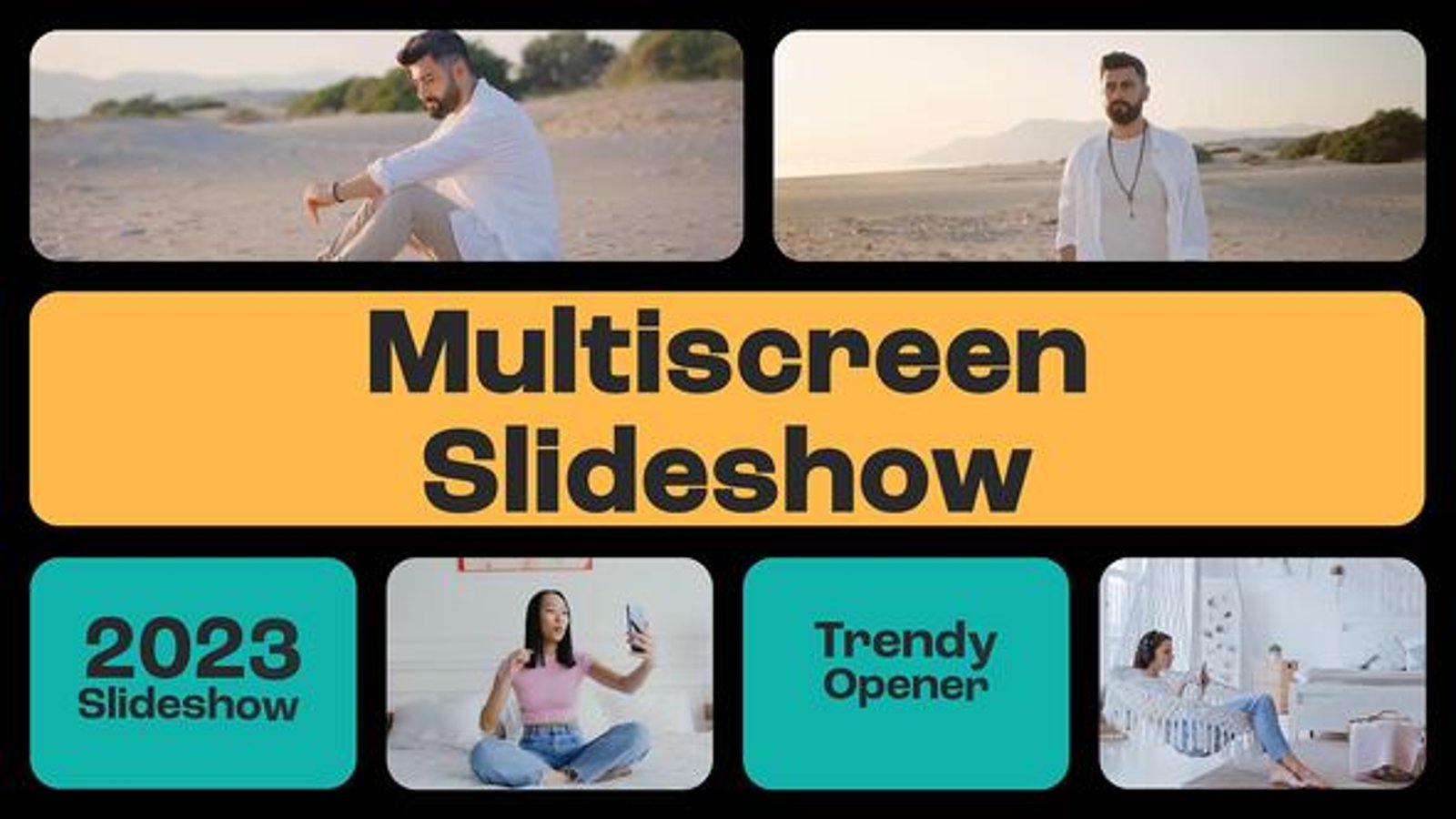 Modern Multi-Screen Presentation Slideshow, Video Displays ft ...