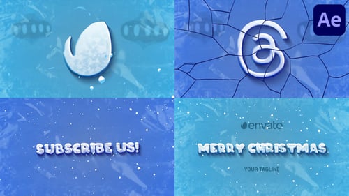 Christmas Ice Logo for After Effects