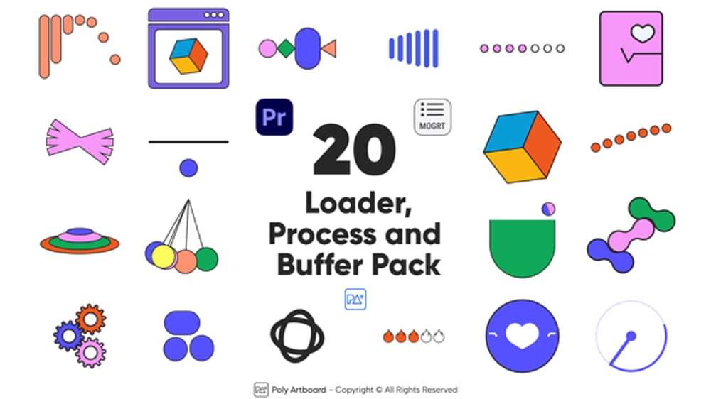 Animated UI Loader Icons for Digital Progress and Buffering, Elements ...