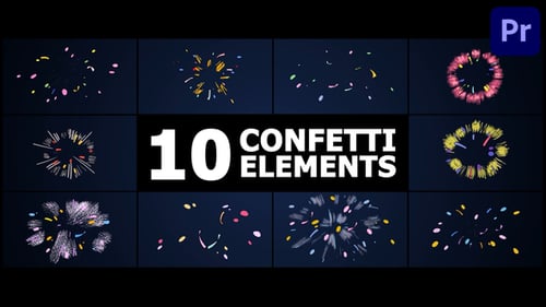 Holiday Confetti Elements | Premiere Pro MOGRT