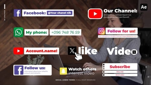 Social Lower Thirds | AE