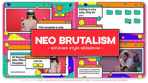 Neo Brutalism - Windows Style Slideshow