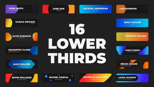 Dynamic Animated Lower Thirds for Professional Video Intros