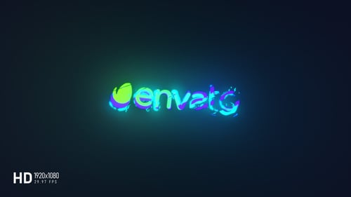 Dynamic Glowing Energy Line Logo Reveal